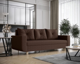 Sofa z funkcją spania Delfin, z pojemnikiem na pościel