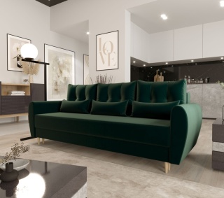 Kanapa z funkcją spania, Palermo Plus, z pojemnikiem na pościel