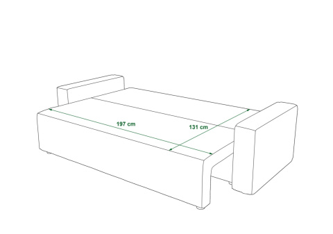 Sofa do salonu Dasti z funkcją spania