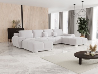 Narożnik z funkcją spania Bega U, z pojemnikiem na pościel