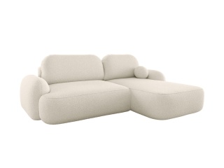 Narożnik rozkładany do salonu Molly L prawy, z pojemnikiem na pościel, kształt L