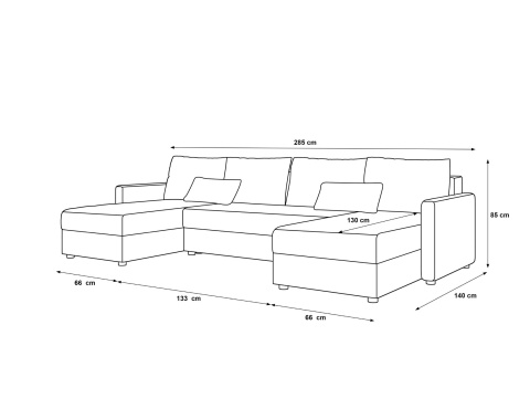 Narożnik MOS L BIS - Wymiary