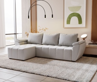 Narożnik do salonu rozkładany Zeus L, z pojemnikiem na pościel