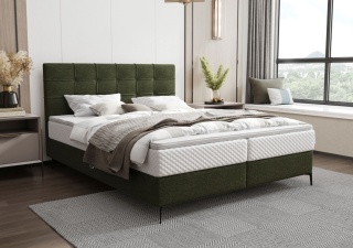 Łóżko podwójne do sypialni Inao z pojemnikiem na pościel,