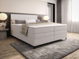 Łóżko podwójne do sypialni Lukas ze schowkiem na pościel, nowoczesne i stylowe