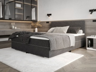 Łóżko podwójne praktyczne do sypialni Solar z pojemnikiem na pościel