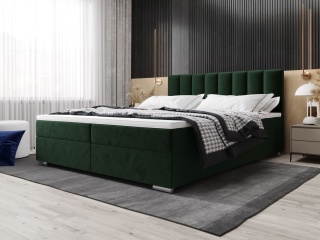 Łóżko podwójne z pojemnikiem na pościel Zilano 2, do sypialni, tapicerowane