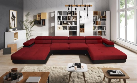 Narożnik z funkcją spania Anton U Mini, z pojemnikiem na pościel