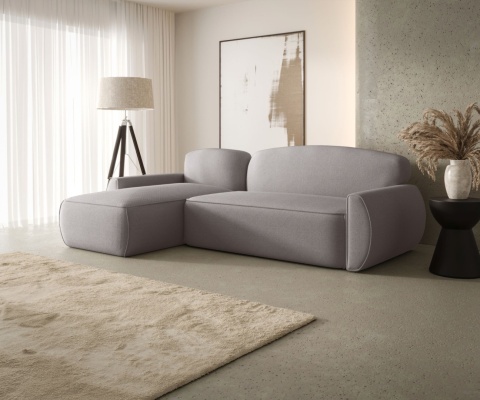 Narożnik z pojemnikiem Lucas lewy i funkcją spania, elegancki