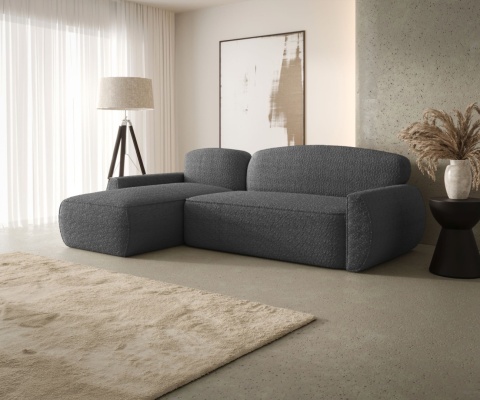 Narożnik z pojemnikiem Lucas lewy i funkcją spania, elegancki