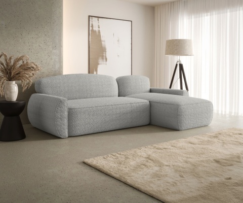 Narożnik ze schowkiem na pościel Lucas prawy i funkcją spania, nowoczesny i wygodny