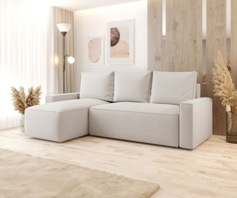 Sofa praktyczna z funkcją spania Savio L, z pojemnikiem na pościel