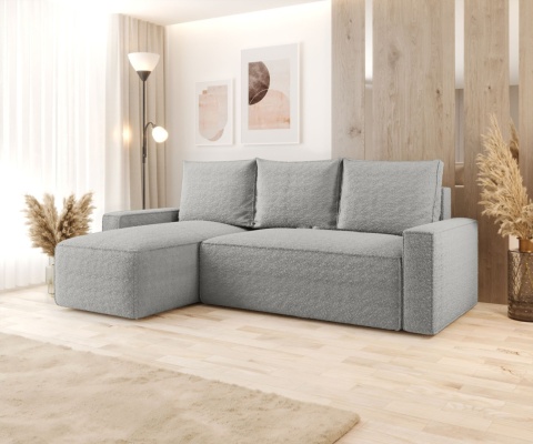 Sofa praktyczna z funkcją spania Savio L, z pojemnikiem na pościel