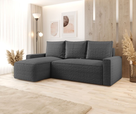 Sofa praktyczna z funkcją spania Savio L, z pojemnikiem na pościel