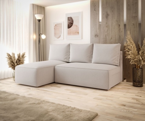 Sofa kompaktowa z funkcją spania Savio Mini L, ze schowkiem na pościel