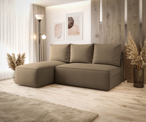 Sofa kompaktowa z funkcją spania Savio Mini L, ze schowkiem na pościel