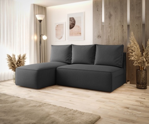 Sofa kompaktowa z funkcją spania Savio Mini L, ze schowkiem na pościel