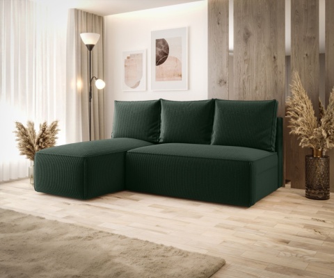 Sofa kompaktowa z funkcją spania Savio Mini L, ze schowkiem na pościel