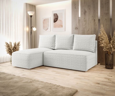 Sofa kompaktowa z funkcją spania Savio Mini L, ze schowkiem na pościel
