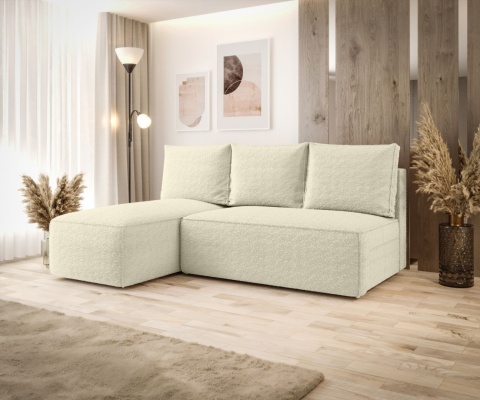 Sofa kompaktowa z funkcją spania Savio Mini L, ze schowkiem na pościel