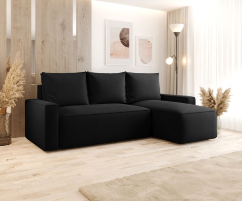 Sofa funkcjonalna z funkcją spania Savio prawy, ze schowkiem na pościel