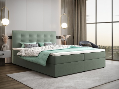 Łóżko podwójne do sypialni Fado 22 ze schowkiem na pościel, pikowane i stylowe