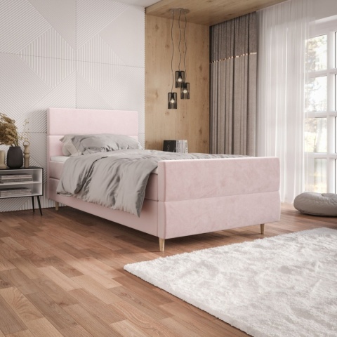 Łóżko pojedyncze do pokoju Flo Plus 2, schowkiem na pościel