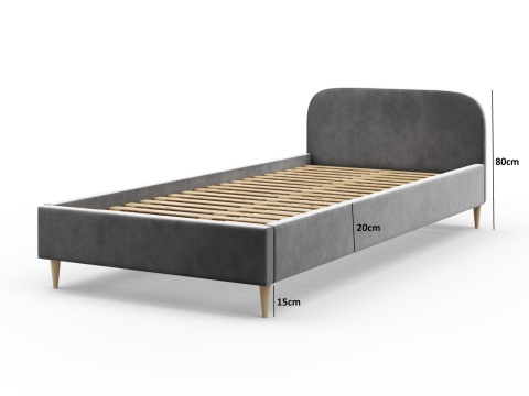 Łóżko pojedyncze do pokoju Loft, z pojemnikiem na pościel