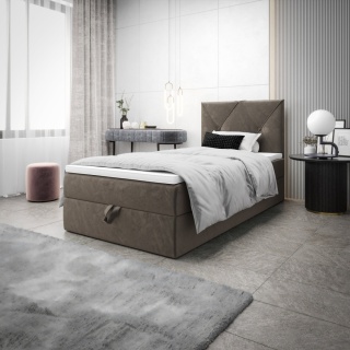 Łóżko pojedyncze do sypialni Altea z pojemnikiem na pościel, wygodne