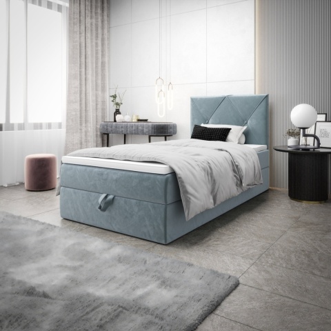 Łóżko pojedyncze do sypialni Altea z pojemnikiem na pościel, wygodne