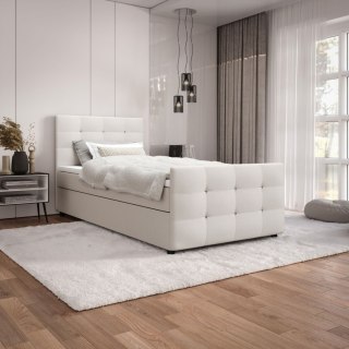 Łóżko pojedyncze do sypialni Kleo z pojemnikiem na pościel, stylowe i funkcjonalne