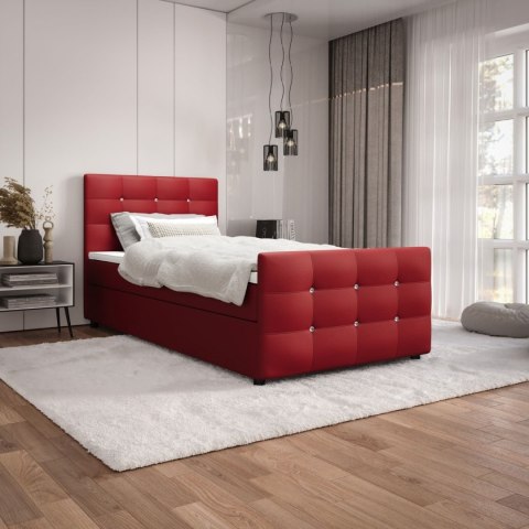 Łóżko pojedyncze do sypialni Kleo z pojemnikiem na pościel, stylowe i funkcjonalne