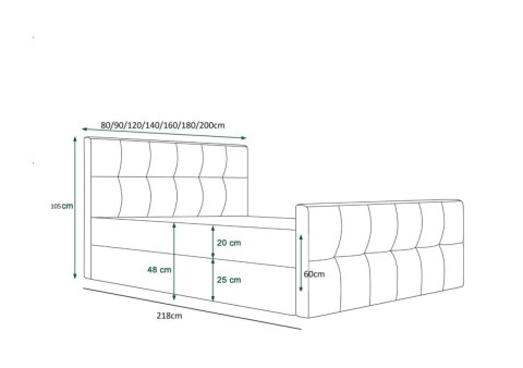 Łóżko pojedyncze do sypialni Kleo z pojemnikiem na pościel, stylowe i funkcjonalne
