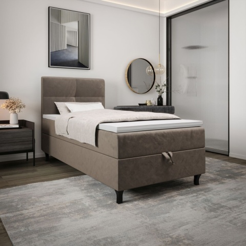 Łóżko pojedyncze do sypialni Limba z miejscem na pościel