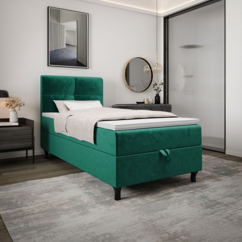 Łóżko pojedyncze do sypialni Limba z miejscem na pościel