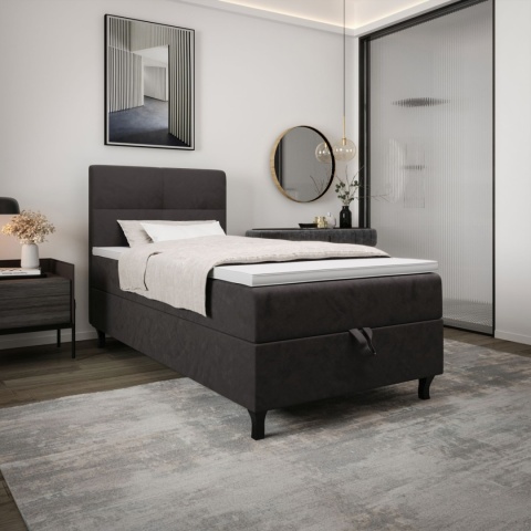 Łóżko pojedyncze do sypialni Limba z miejscem na pościel