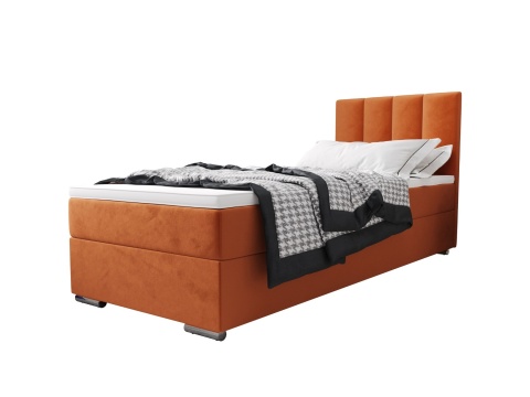 Łóżko pojedyncze z pojemnikiem na pościel Zilano 2, do sypialni, tapicerowane