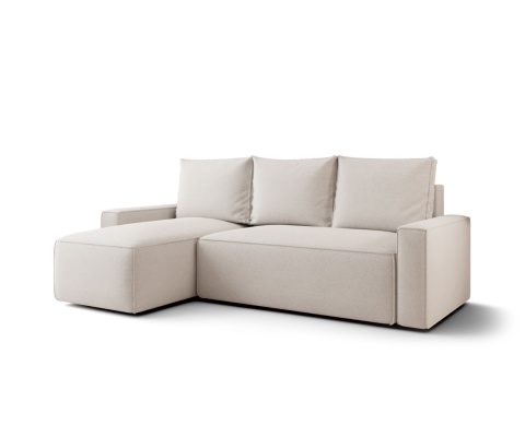 Sofa funkcjonalna z funkcją spania Savio prawy, ze schowkiem na pościel