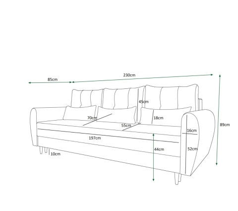 Sofa Palermo Plus – elegancja i komfort w Twoim salonie