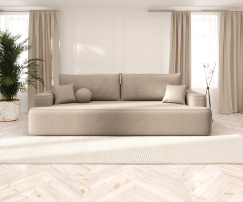Sofa rozkładana Figo ze schowkiem na pościel , komfortowa