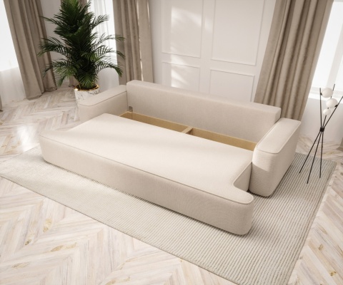 Sofa rozkładana Figo ze schowkiem na pościel , komfortowa