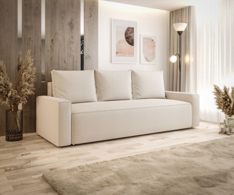 Sofa z pojemnikiem na pościel Savio, rozkładana , stylowa i funkcjonalna