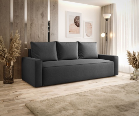 Sofa z pojemnikiem na pościel Savio, rozkładana , stylowa i funkcjonalna