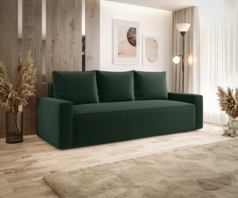 Sofa z pojemnikiem na pościel Savio, rozkładana , stylowa i funkcjonalna