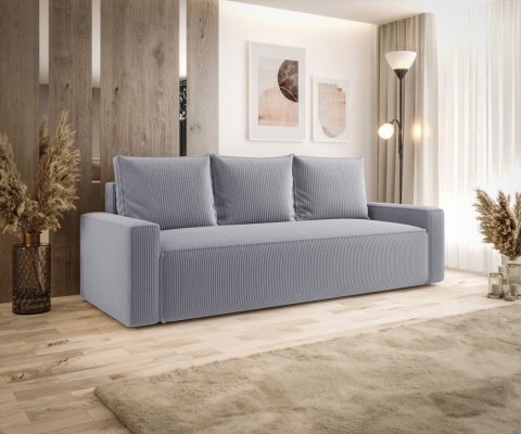 Sofa z pojemnikiem na pościel Savio, rozkładana , stylowa i funkcjonalna