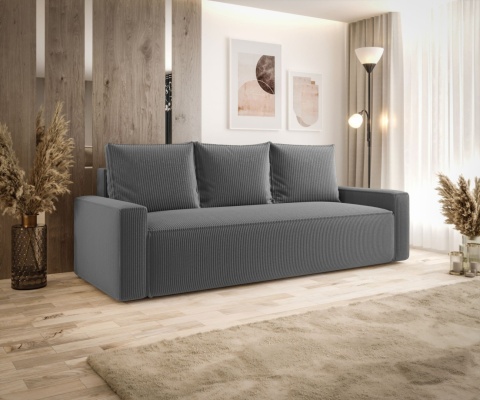 Sofa z pojemnikiem na pościel Savio, rozkładana , stylowa i funkcjonalna