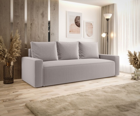 Sofa z pojemnikiem na pościel Savio, rozkładana , stylowa i funkcjonalna