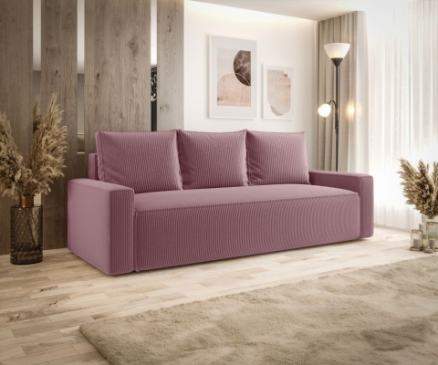 Sofa z pojemnikiem na pościel Savio, rozkładana , stylowa i funkcjonalna