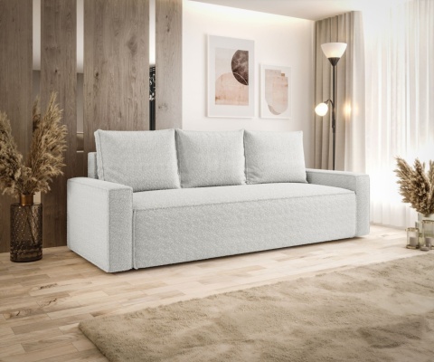Sofa z pojemnikiem na pościel Savio, rozkładana , stylowa i funkcjonalna