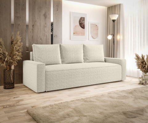 Sofa z pojemnikiem na pościel Savio, rozkładana , stylowa i funkcjonalna